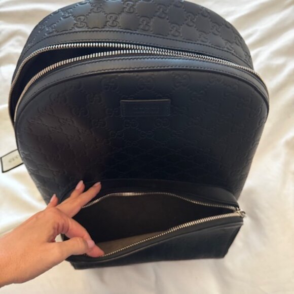 Gucci Signature Pocket Backpack – Large Guccissima Leather, Authentic w/Cards - Picture 4 of 5